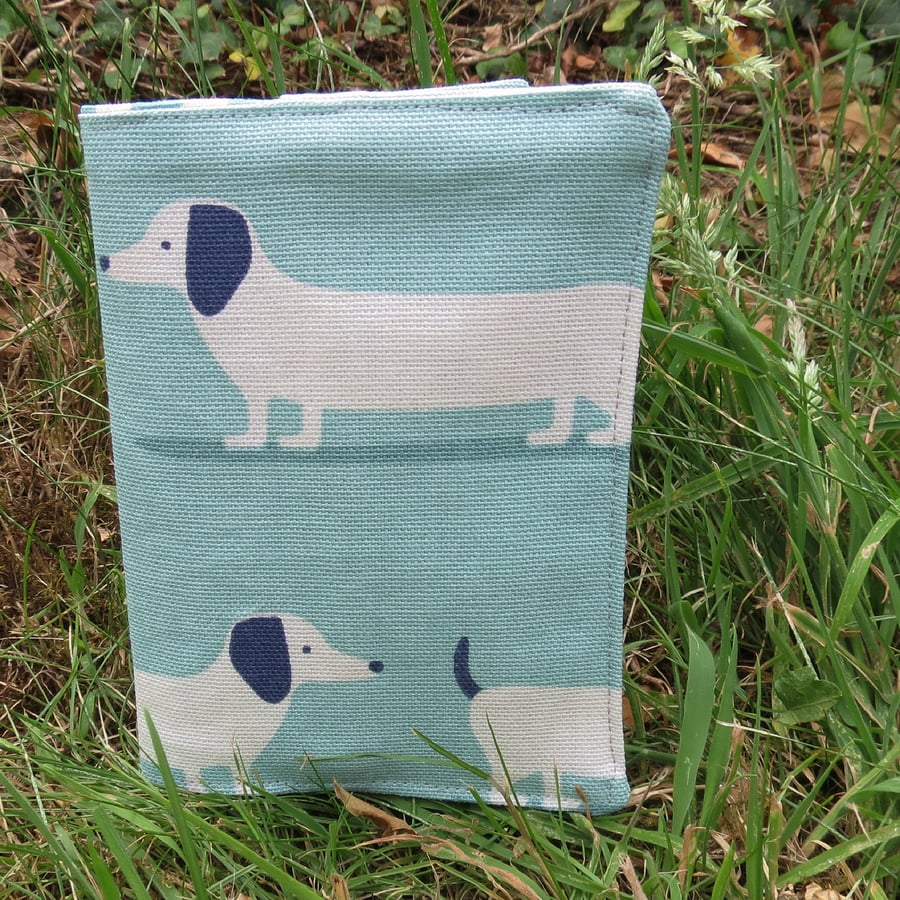 Passport Sleeve. A passport cover with a dachshund design.  Travel Gift.