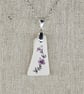 Sterling Silver Sea Pottery Floral Necklace – Purple Flower