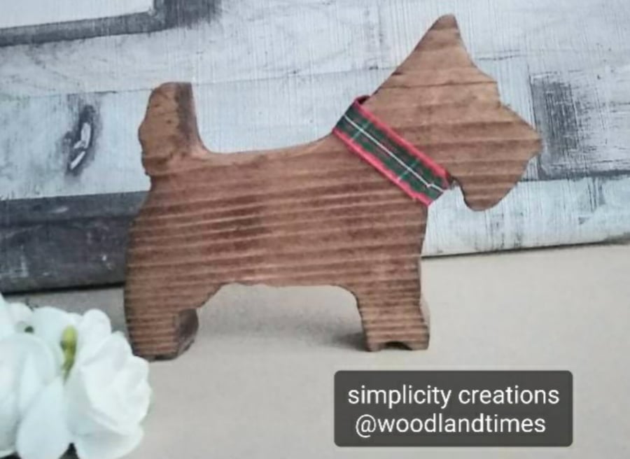 Scottish terrier wooden decoration, scottie owner gift, scottie fan, handmade