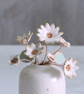 White and Gold Ceramic Flower Bouquet Small  - Image 1