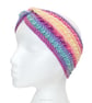 Crochet headband, ear warmer. Pastel rainbow twist ear warmer. Rainbow headband. - Image 10
