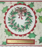 Handmade pack of 2 holly wreath Christmas cards - Image 4