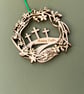 Personalised double-layered wooden spring wreath (crosses) - Image 7