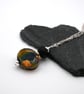 fire opal lampwork glass pendant necklace - Image 2