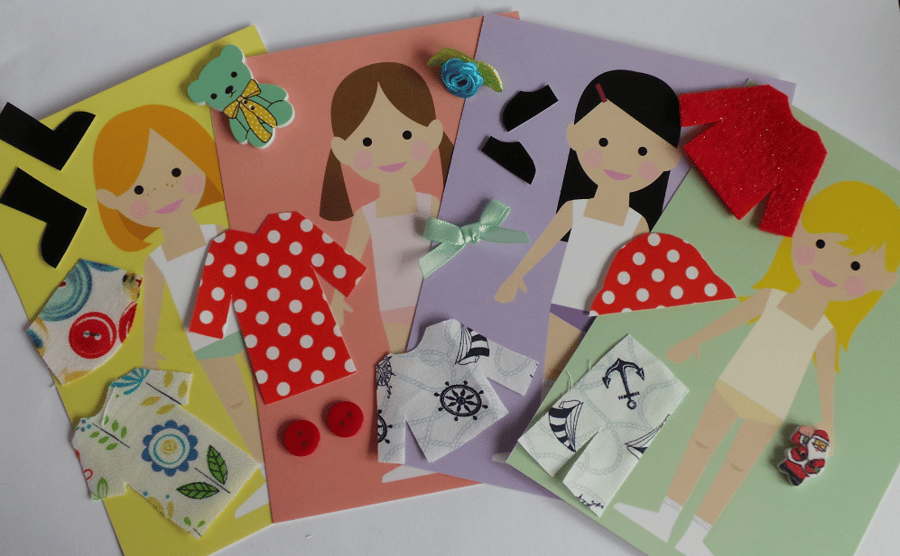 Jewells craft kit Dress Up Dolly clothes activity kit