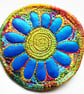 Textile Brooch Free Machine Embroidery 