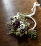 Mini Purple and white dried flower gift wreath - Image 5