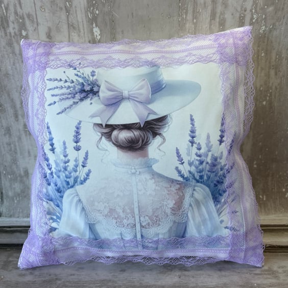 Boudoir Cushion - Lavender Shabby Chic - NL 0001