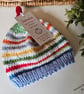 Designer Pure Merino Wool Booties & Hat Set 0-3 size mths  - Image 3