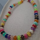 Rainbow Glow Beaded Necklace