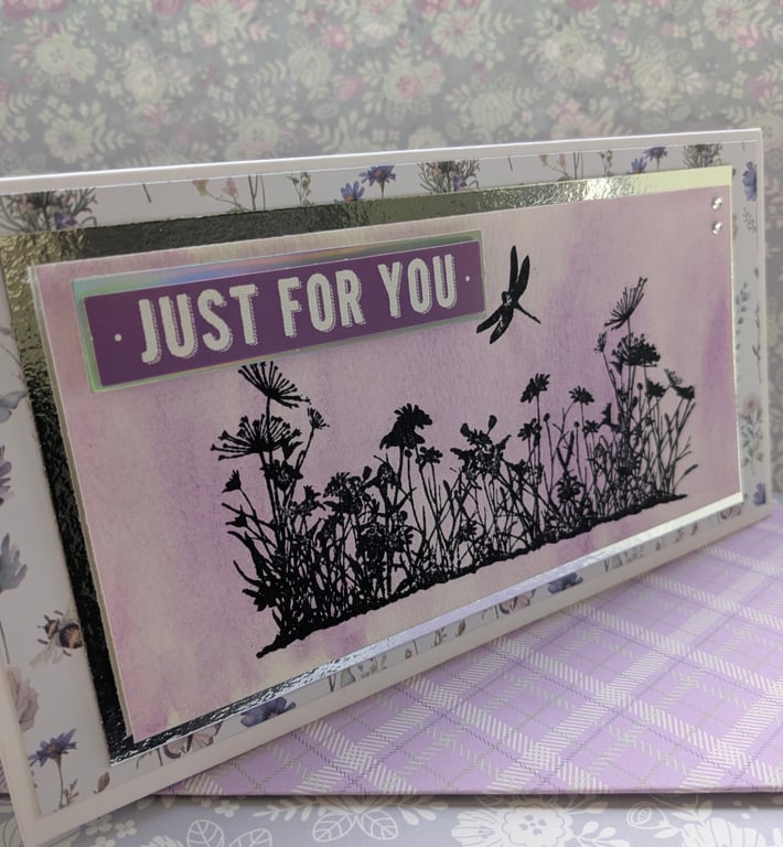 Handmade stylish birthday card for her.