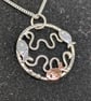 Silver fish pendant, Handmade sea theme necklace, Copper fish necklace - Image 2