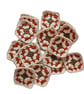 Crochet Granny Squares Autumn Acorn Glow Colour Scheme 3-inch Size