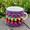 Crochet Mug Cosy, Retro Stripes