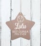 Guinea Pig - Personalised Wooden Hanging Star Plaque - Image 2