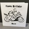 Motorbike Card-Perfect for a Birthday, Father's Day... 