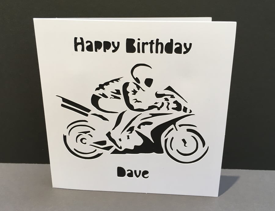 Motorbike Birthday Card