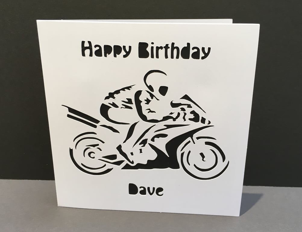 Motorbike Birthday Card