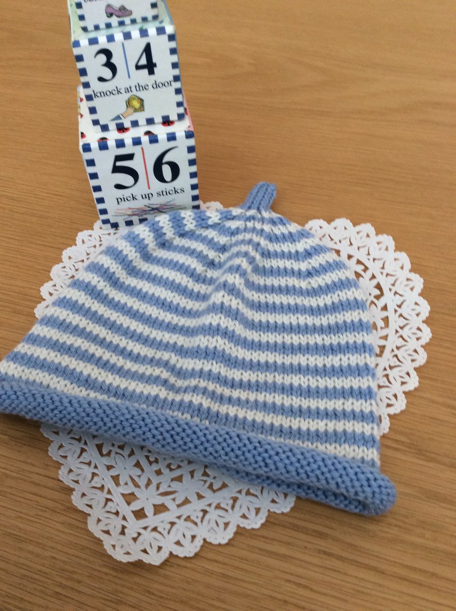 Hand Knitted Baby Beanie 