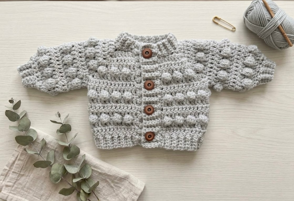 Preemie size baby cardigan- gender neutral