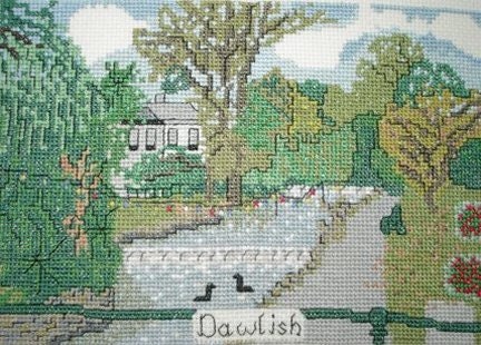 Dawlish in Devon cross stitch chart
