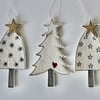 'Three Christmas Trees' - Hanging Decorations