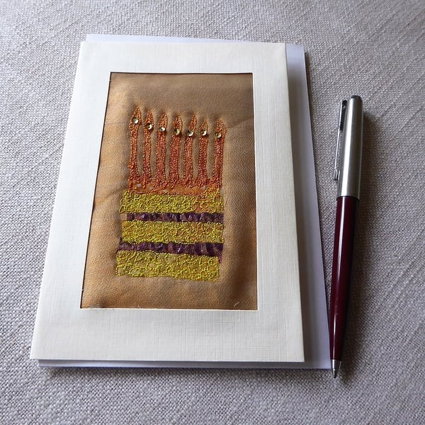 Individually Hand Crafted Textile Blank Card