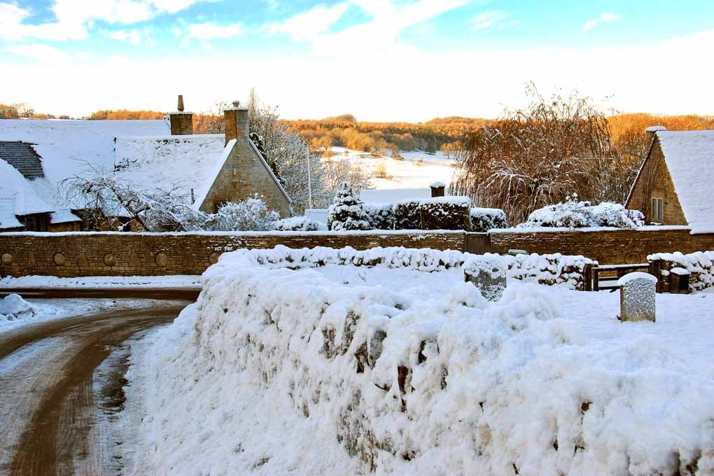 Snowshill In The Snow Cotswolds Gloucestershire Photograph Print