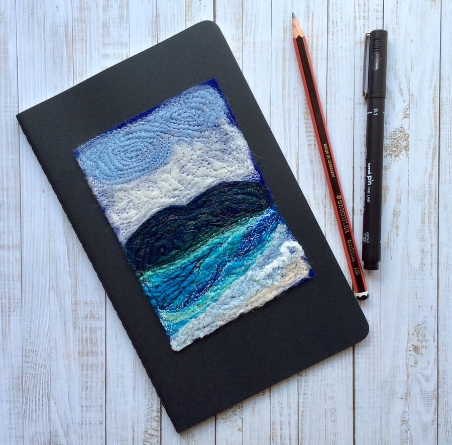 Seascape Moleskine Journal, notebook or sketchbook. 