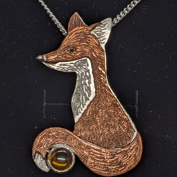 Handmade fox pendant