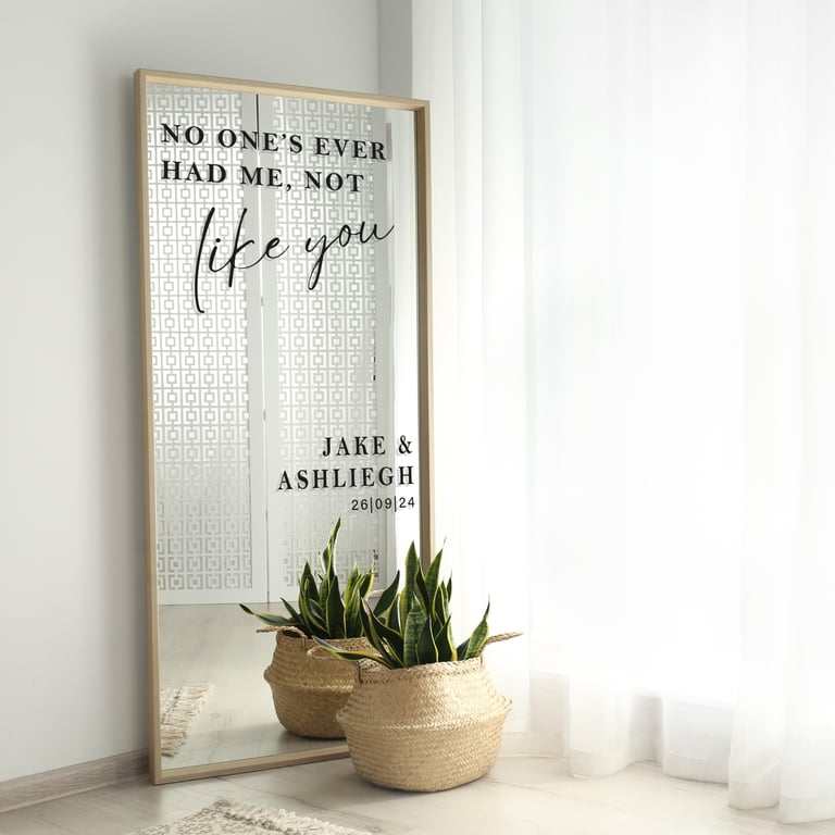 Not Like You 03: Custom Wedding Mirror Decal - Personalised Taylor Swift Sticker