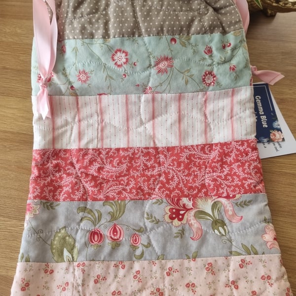 Quilted patchwork hot water bottle complete with HWB.