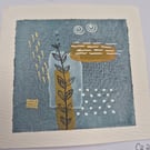 Hand painted abstract water colour card