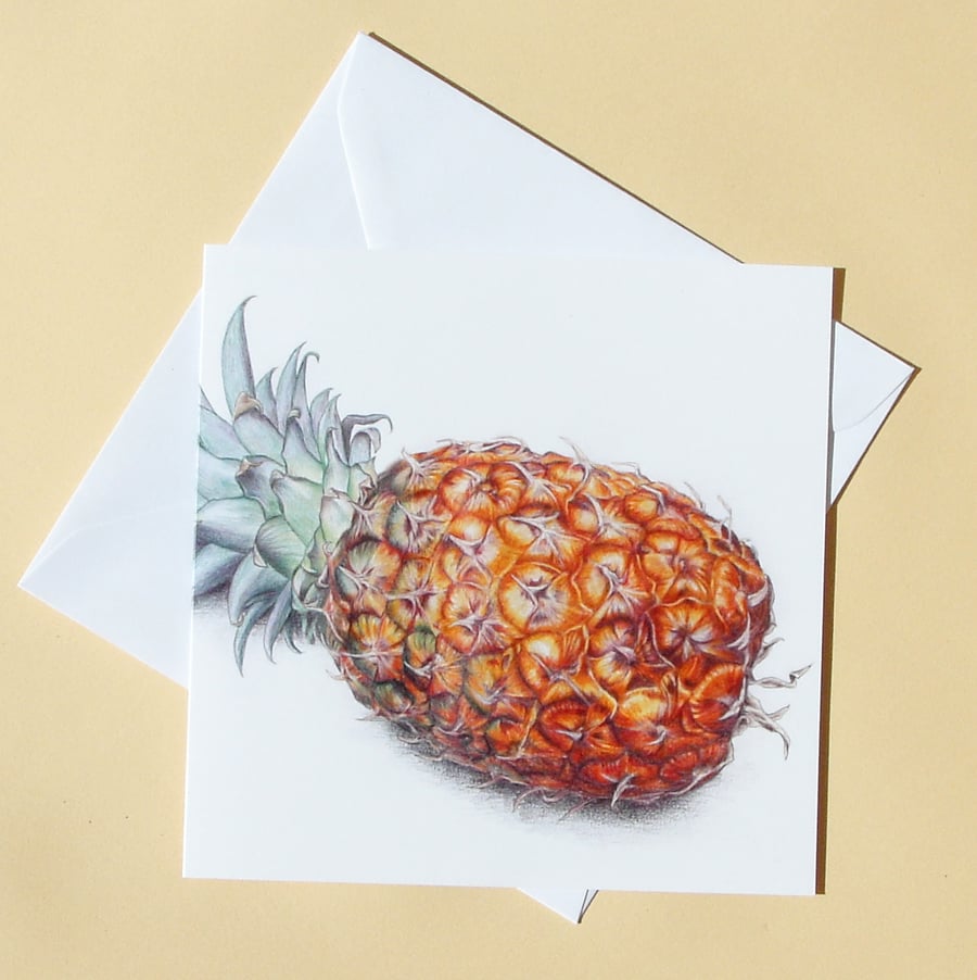 Greetings Card - Blank - Pineapple