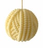Knitted Wool Ball Candle - Orange Scented Sculptural Christmas Candle - Image 4
