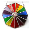 Rainbow Crystal Octagon Suncatcher Stained Glass Handmade 