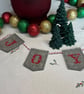 Mini embroidered Christmas bunting - Image 3