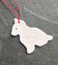 Scandi Porcelain Kitty Cat hygge decoration, white, The Porcelain Menagerie - Image 2