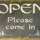 OPEN Please Come In (Studio or Shop Sign) Hand Made in Porthleven