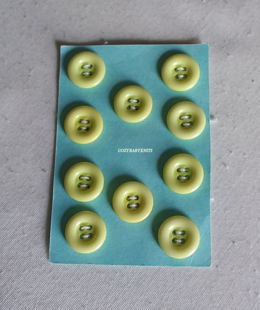 Pale yellow round buttons