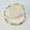 Green Aventurine, New Jade and Swarovski Crystal Bracelet - Handmade In Devon.