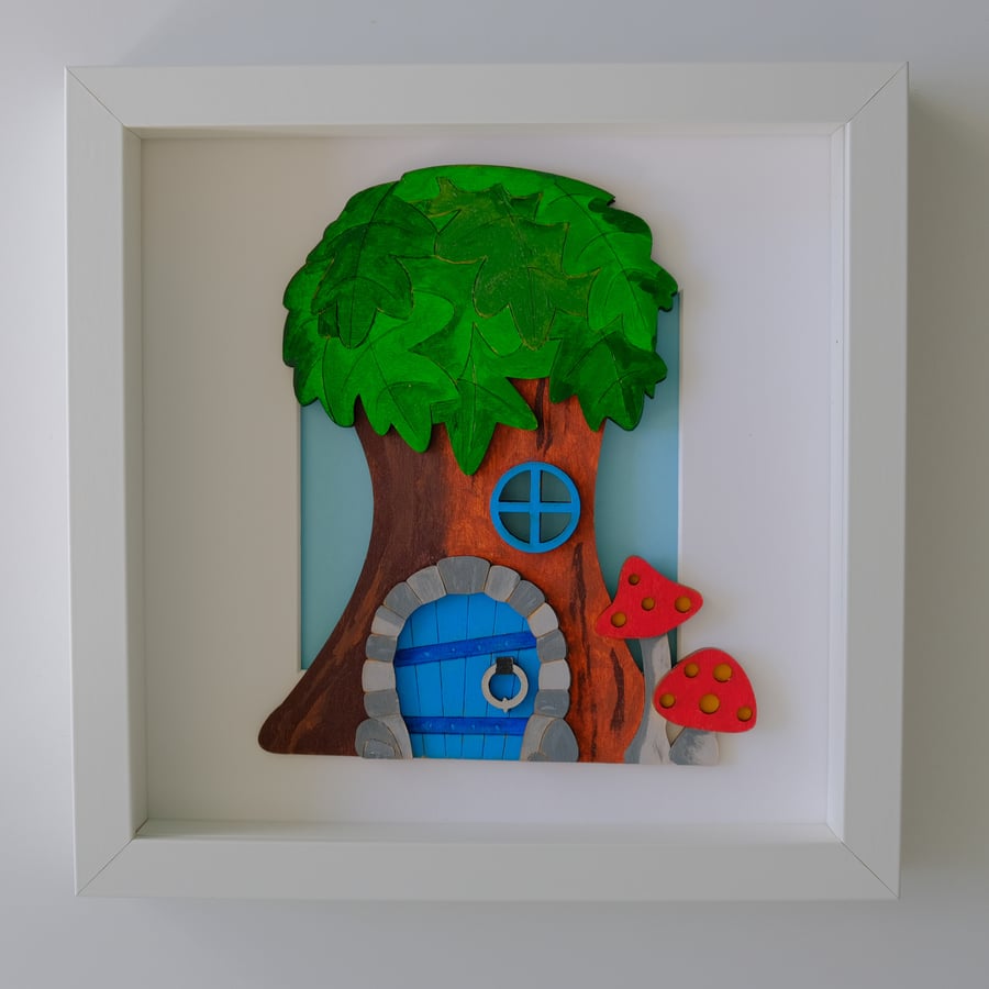 Framed Tree Fairy House