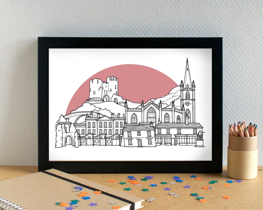 Dudley Skyline Art Print