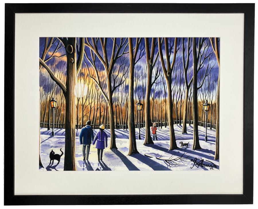 Cambridge Parkland Framed Art Print 20"x16" Frame Cambridgeshire Landscape