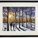 Cambridge Parkland Framed Art Print 20"x16" Frame Cambridgeshire Landscape