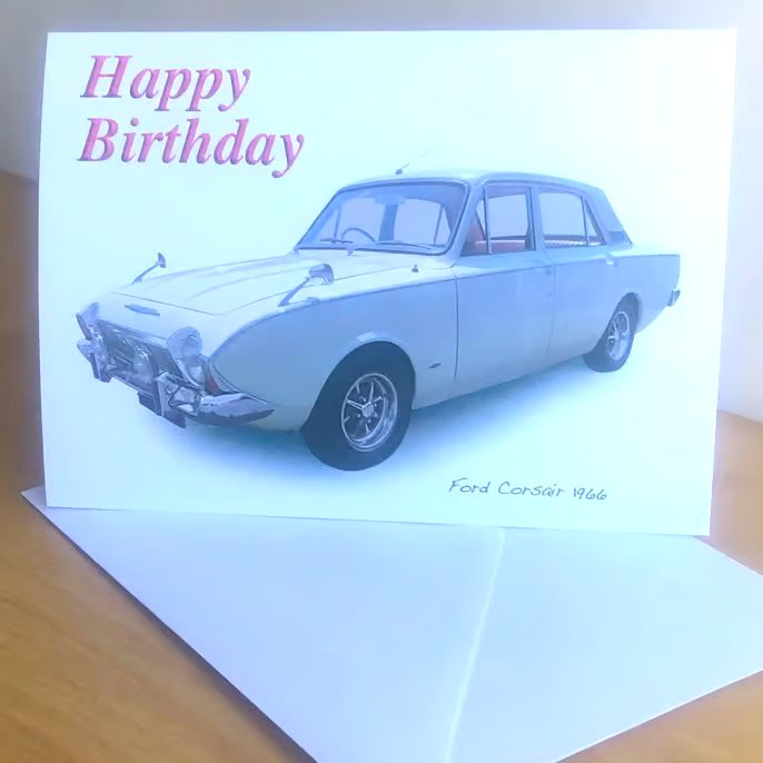 Ford Corsair 1966 - Birthday, Anniversary, Retirement or Plain Card