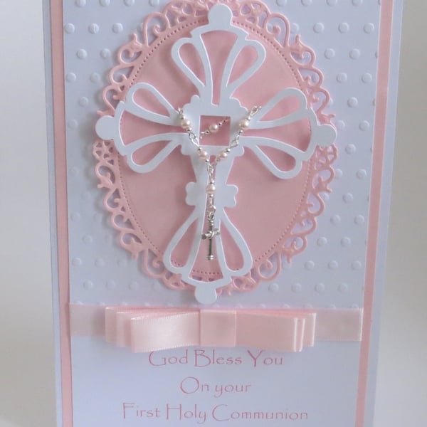 Luxury Girls First Holy Communion handmade card