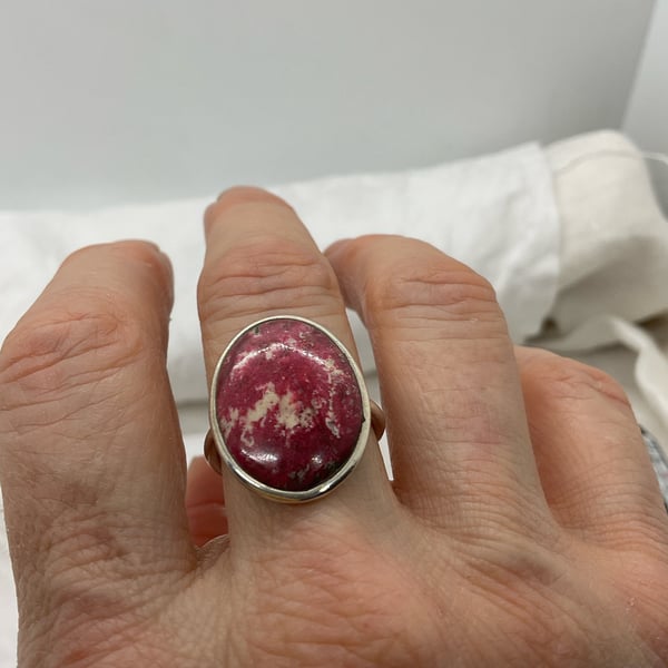 Simply Thulite semi precious ring.