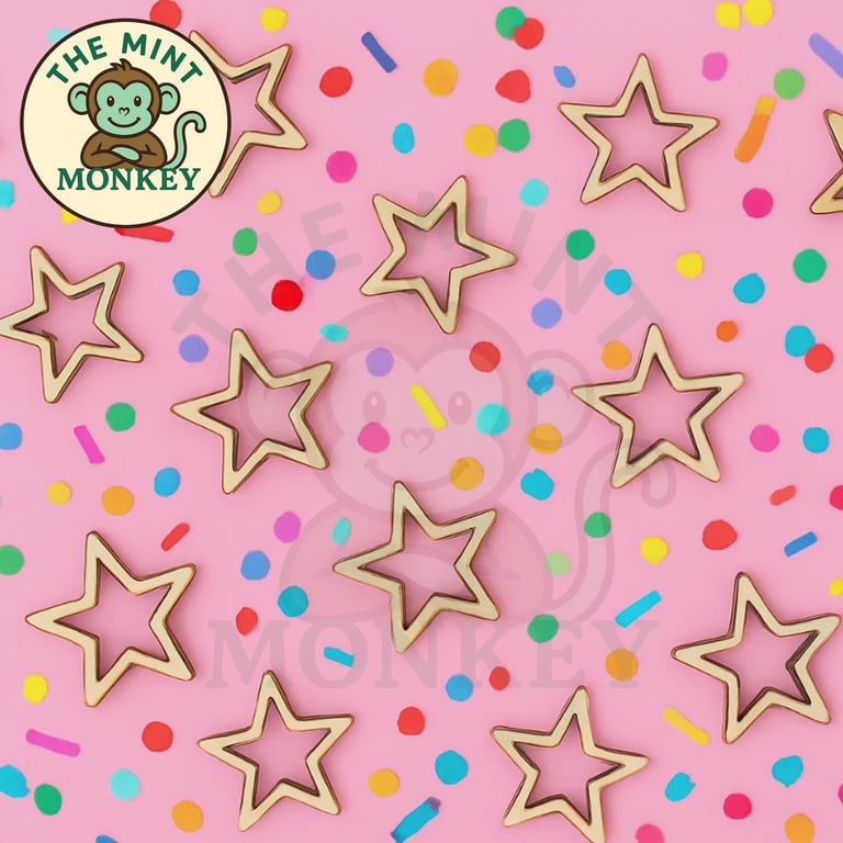 Wooden Star Confetti Rustic Scatter Hearts Party Wedding Table Decoration 20mm