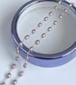 Sterling Silver Rosary Linked Pink Lavender Freshwater Cultured Pearl Necklace  - Image 4